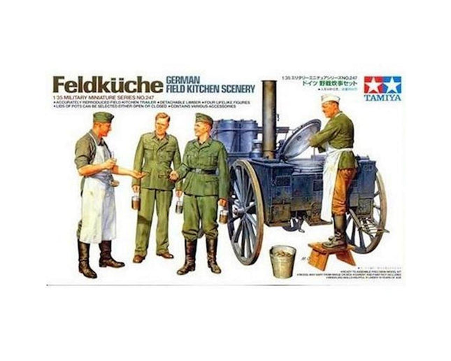 TAM35247, Tamiya 1/35 German Field Kitchen Scenery