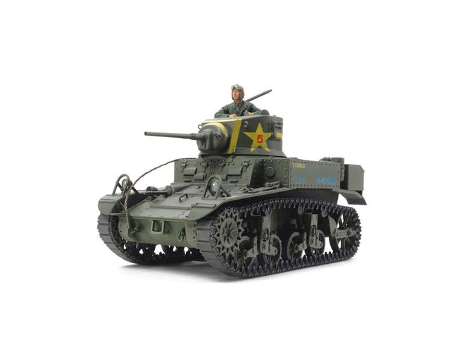 TAM35360, Tamiya 1/35 U.S. M3 Stuart Light Tank Model Kit (Late Production)