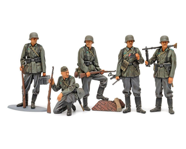 TAM35371, Tamiya 1/35 Mid WWII German Infantry Set Model Kit