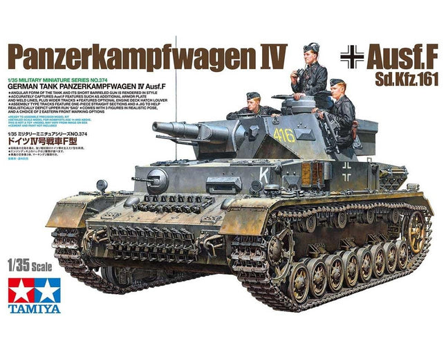 TAM35374, Tamiya 1/35 German Tank Panzerkampfwagen IV Ausf.F Model Kit