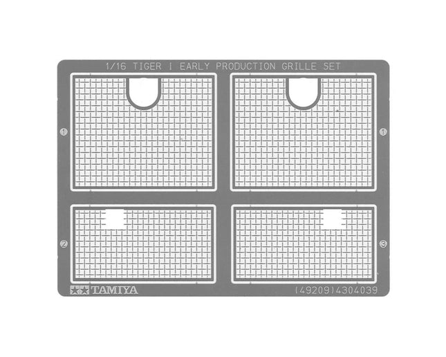 TAM47316, Tamiya 1/16 Tiger I Phote Etched Grille Set