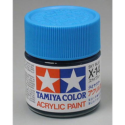 TAM81014, Tamiya X-14 Sky Blue Gloss Finish Acrylic Paint (23ml)