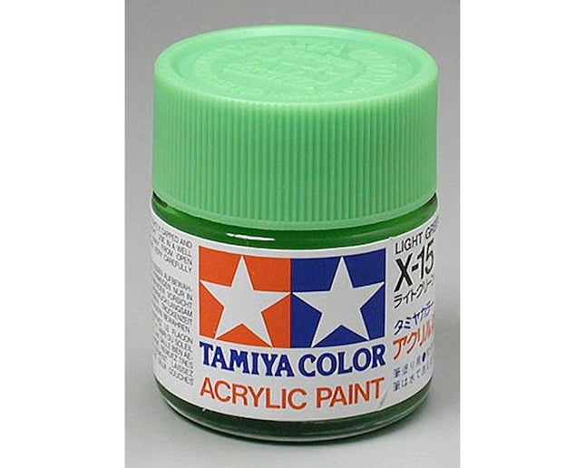 TAM81015, Tamiya X-15 Light Green Gloss Finish Paint (23ml)