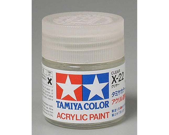 TAM81022, Tamiya X-22 Clear Gloss Acrylic Paint (23ml)