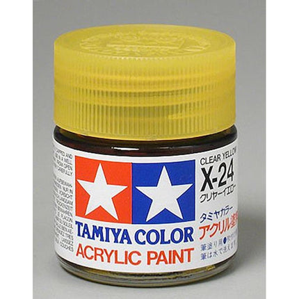 TAM81024, Tamiya X-24 Clear Yellow Gloss Finish Acrylic Paint (23ml)