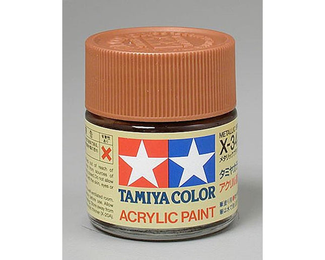 TAM81034, Tamiya X-34 Metallic Brown Gloss Finish Acrylic Paint (23ml)