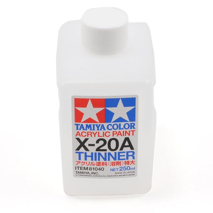 TAM81040, Tamiya X-20A Acrylic/Poly Paint Thinner (250ml)
