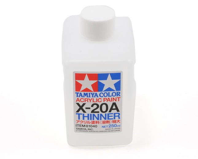 TAM81040, Tamiya X-20A Acrylic/Poly Paint Thinner (250ml)