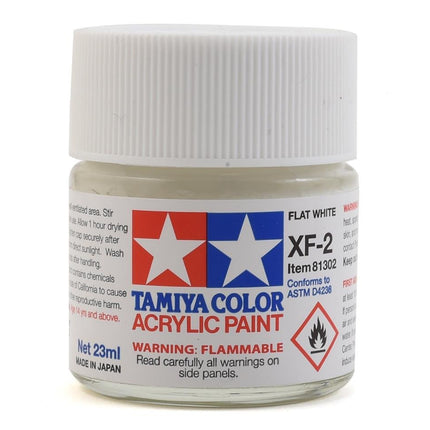 TAM81302, Tamiya XF-2 Flat White Acrylic Paint (23ml)