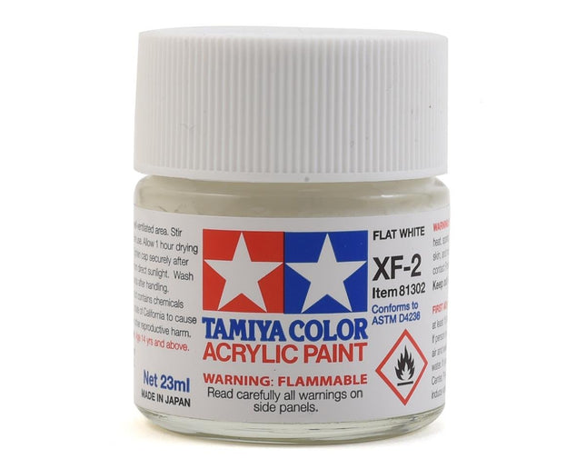 TAM81302, Tamiya XF-2 Flat White Acrylic Paint (23ml)