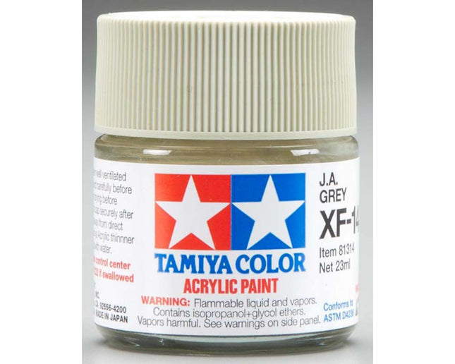TAM81314, Tamiya XF-14 Flat J.A.Grey Acrylic Paint (23ml)