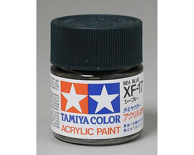TAM81317, Tamiya XF-17 Flat Sea Blue Acrylic Paint (23ml)