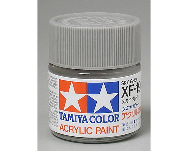 TAM81319, Tamiya XF-19 Flat Sky Grey Acrylic Paint (23ml)