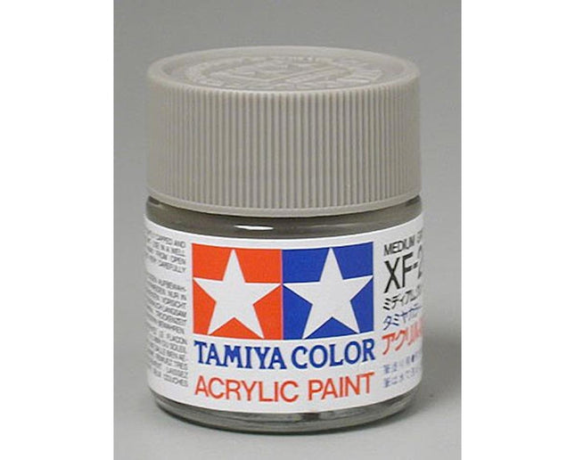 TAM81320, Tamiya XF-20 Flat Medium Grey Acrylic Paint (23ml)