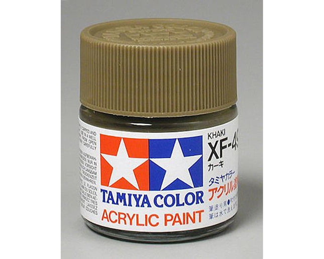 TAM81349, Tamiya XF-49 Flat Khaki Acrylic Paint (23ml)