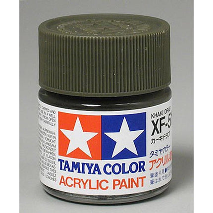 TAM81351, Tamiya XF-51 Flat Khaki Drab Acrylic Paint (23ml)