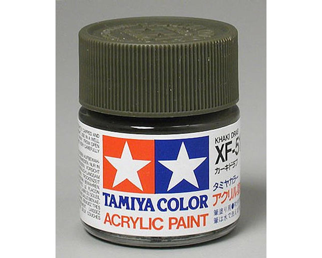 TAM81351, Tamiya XF-51 Flat Khaki Drab Acrylic Paint (23ml)