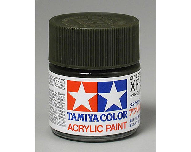 TAM81362, Tamiya XF-62 Flat Olive Drab Acrylic Paint (23ml)