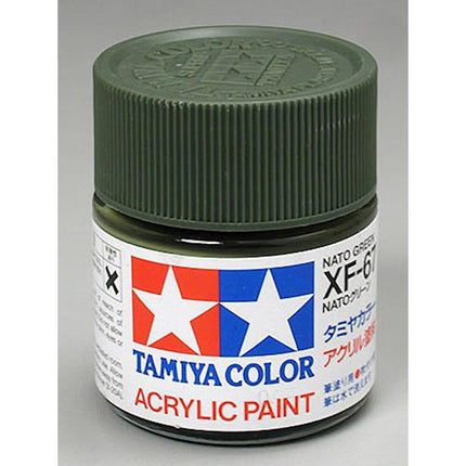 TAM81367, Tamiya XF-67 Flat Nato Green Acrylic Paint (23ml)