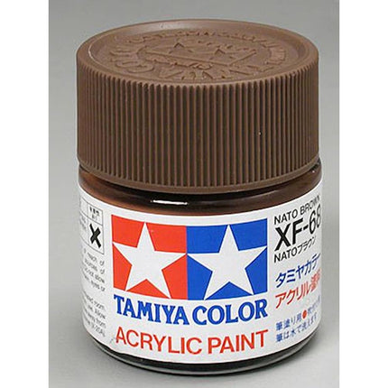 TAM81368, Tamiya XF-68 Flat NATO Brown Acrylic Paint (23ml)
