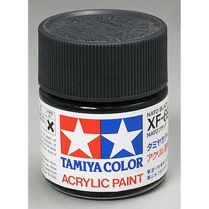 TAM81369, Tamiya XF-69 Flat NATO Black Acrylic Paint (23ml)