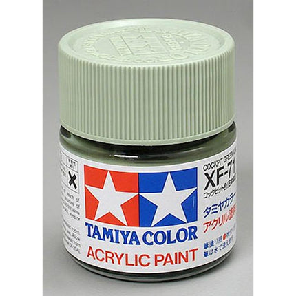 TAM81371, Tamiya Acrylic XF71 Cockpit Green Acrylic Paint (23ml)