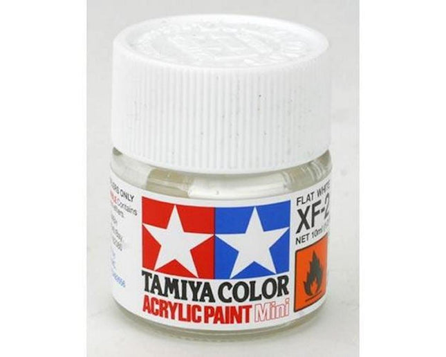 TAM81702, Tamiya XF-2 Flat White Acrylic Paint (10ml)