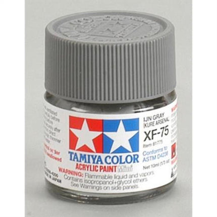 TAM81775, Tamiya XF-75 Flat IJN Grey Acrylic Paint (10ml)