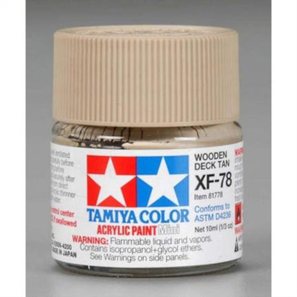 TAM81778, Tamiya XF-78 Flat Wood Deck Tan Acrylic Paint (10ml)