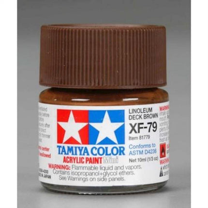 TAM81779, Tamiya XF-79 Flat Deck Brown Acrylic Paint (10ml)