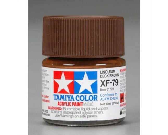 TAM81779, Tamiya XF-79 Flat Deck Brown Acrylic Paint (10ml)