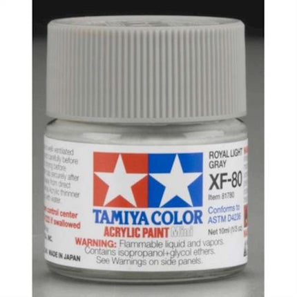 TAM81780, Tamiya XF-80 Flat Navy Grey Acrylic Paint (10ml)