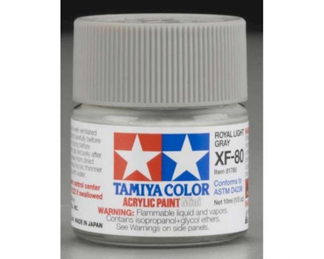 TAM81780, Tamiya XF-80 Flat Navy Grey Acrylic Paint (10ml)