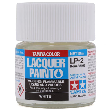 TAM82102, Tamiya LP-2 White Lacquer Paint (10ml)