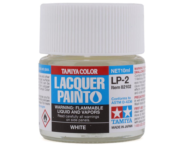 TAM82102, Tamiya LP-2 White Lacquer Paint (10ml)