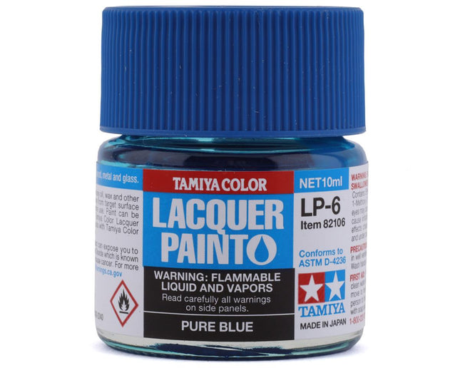TAM82106, Tamiya LP-6 Pure Blue Lacquer Paint (10ml)