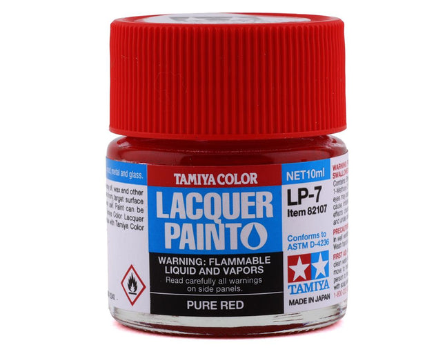TAM82107, Tamiya LP-7 Pure Red Lacquer Paint (10ml)