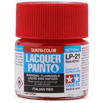 TAM82121, Tamiya LP-21 Italian Red Lacquer Paint (10ml)