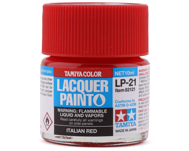 TAM82121, Tamiya LP-21 Italian Red Lacquer Paint (10ml)