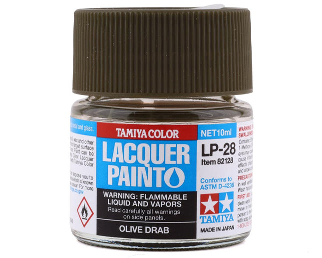 TAM82128, Tamiya LP-28 Olive Drab Lacquer Paint (10ml)