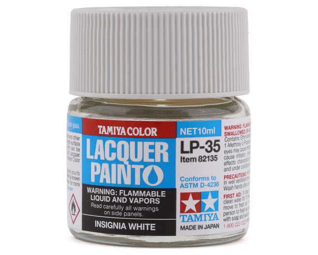 TAM82135, Tamiya LP-35 Insignia White Lacquer Paint (10ml)