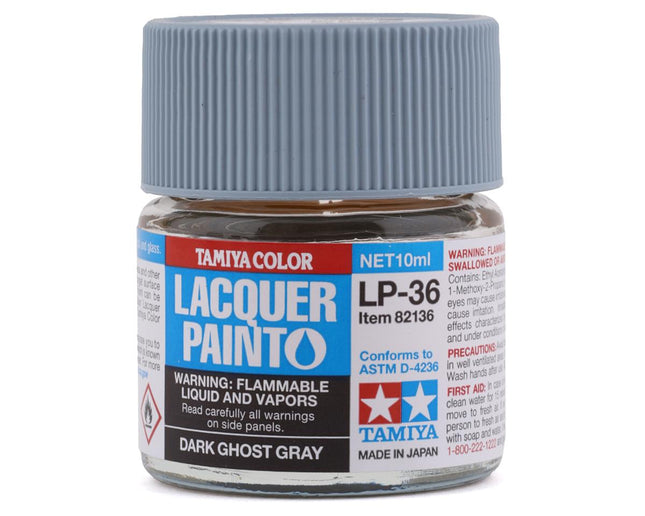 TAM82136, Tamiya LP-36 Dark Ghost Grey Lacquer Paint (10ml)