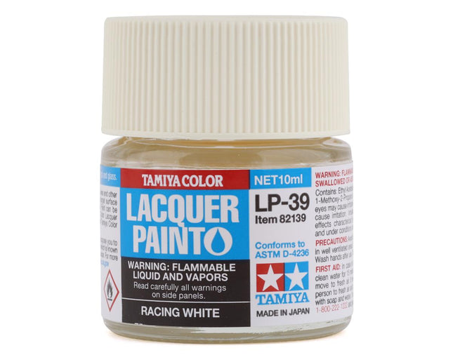 TAM82139, Tamiya LP-39 Racing White Lacquer Paint (10ml)