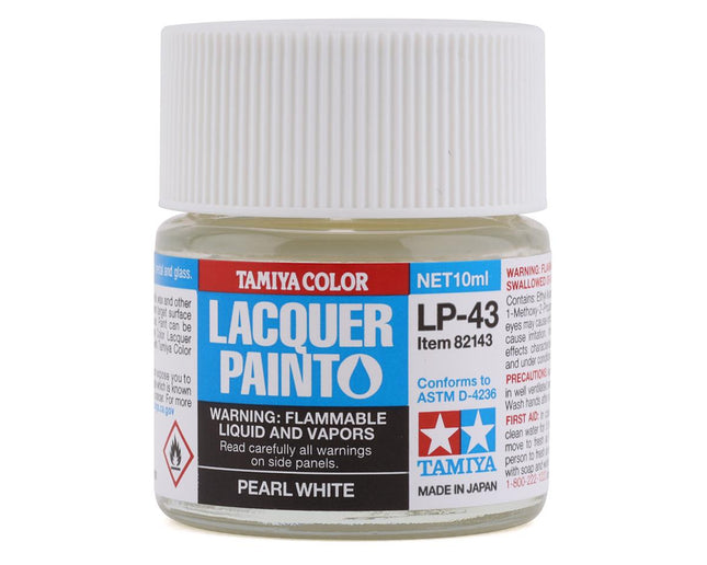 TAM82143, Tamiya LP-43 Pearl White Lacquer Paint (10ml)