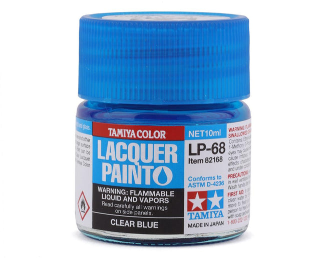 TAM82168, Tamiya LP-68 Clear Blue Lacquer Paint (10ml)