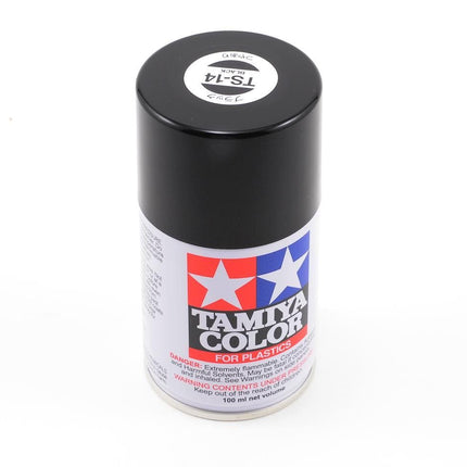 TAM85014, Tamiya TS-14 Black Lacquer Spray Paint (100ml)