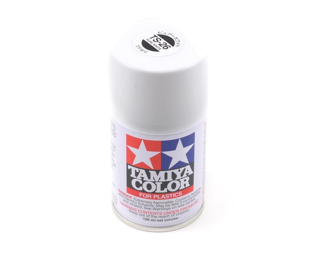 TAM85026, Tamiya TS-26 Pure White Lacquer Spray Paint (100ml)