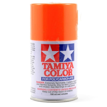 TAM86024, Tamiya PS-24 Fluorescent Orange Lexan Spray Paint (100ml)