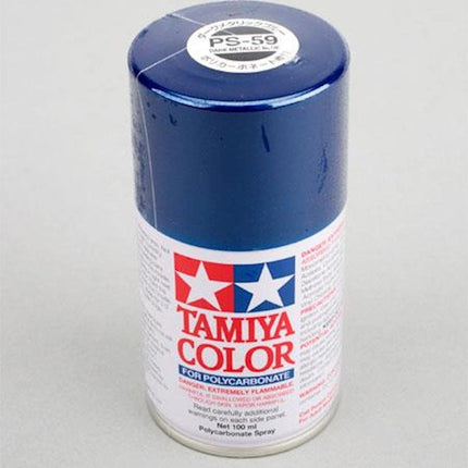 TAM86059, Tamiya PS-59 Dark Metallic Blue Lexan Spray Paint (100ml)