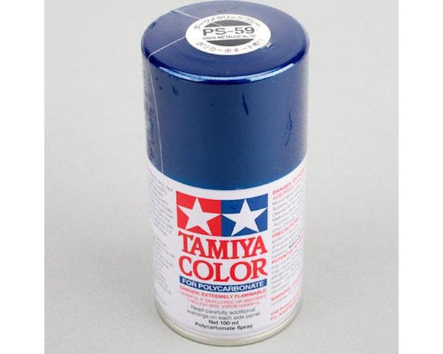 TAM86059, Tamiya PS-59 Dark Metallic Blue Lexan Spray Paint (100ml)